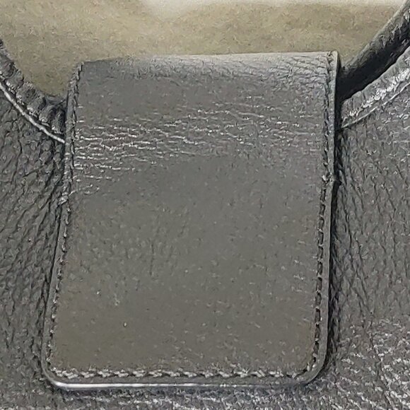 Banana Republic Black Pebble Leather Shoulder Bag Hobo Purse Chrome Hardware - Picture 10 of 14